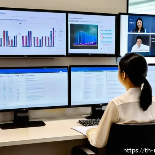 Home 31 미디어 플래너가 알아야 할 법적 규제 - A professional media planner in a modern Bangkok office setting, analyzing digital marketing campaig...