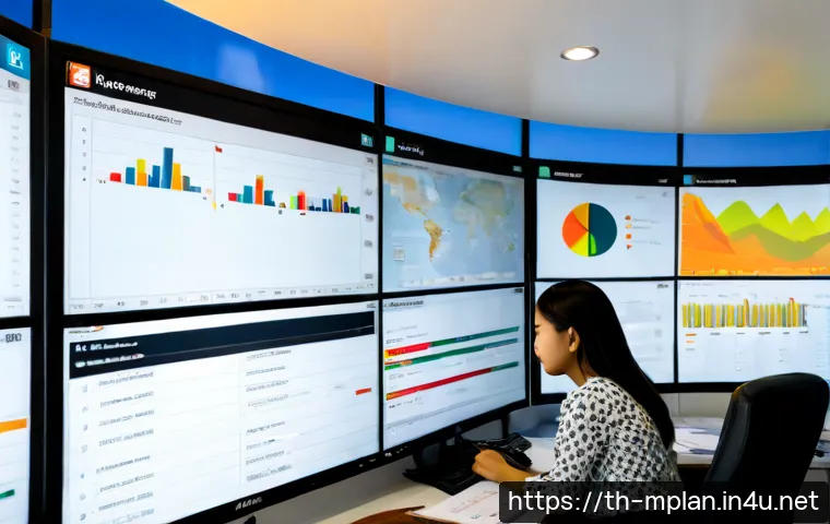 Home 17 미디어 플래너가 알아야 할 광고 시장 용어 - Photorealistic Thai media planner in a modern Bangkok advertising office, studying campaign performa...